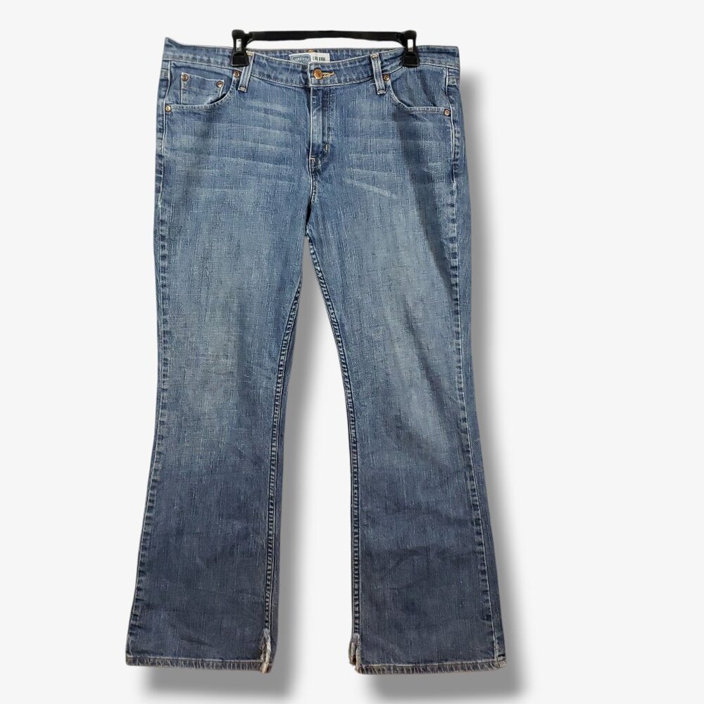 Y2K Signature Jeans Women's 16 Light Wash Low Rise Bootcut Denim Retro Aesthetic